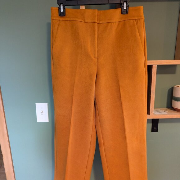 Ann Taylor Faux Suede Wide Leg Cropped Pants - Picture 1 of 7